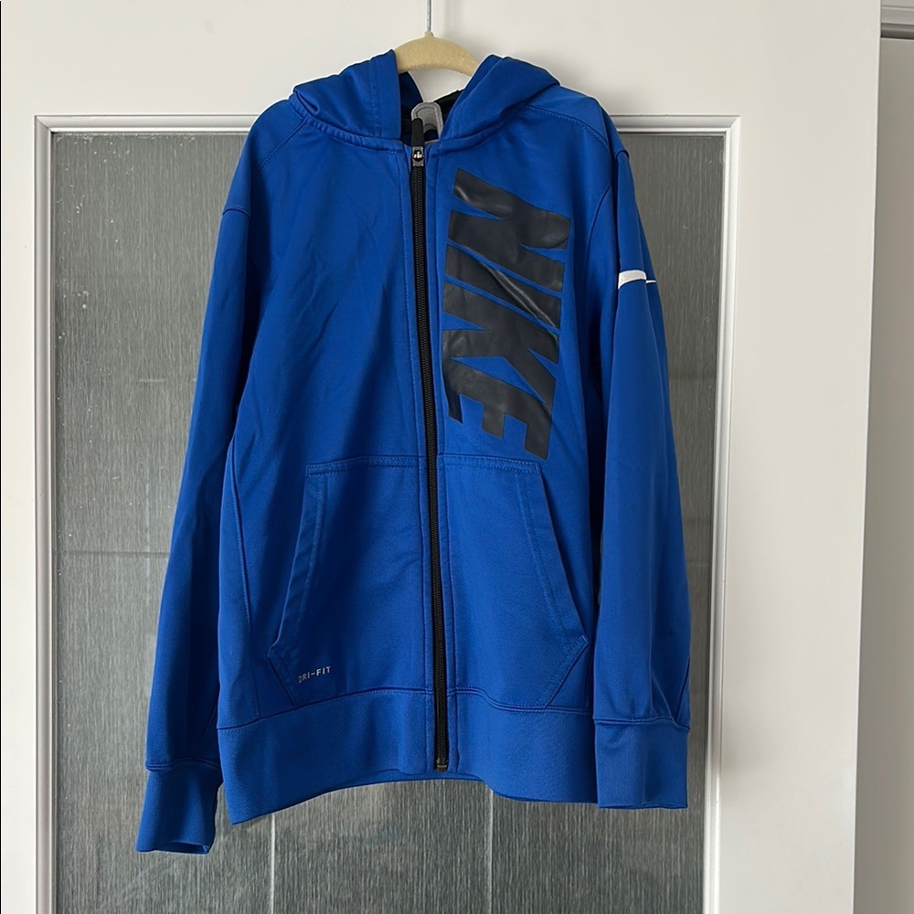 Nike Royal Blue Hoodie with Black Logo